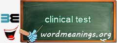 WordMeaning blackboard for clinical test